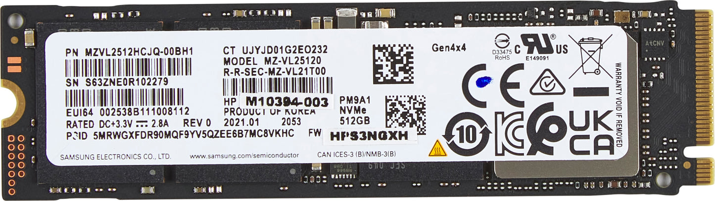 HP 512GB PCIe-4x4 NVMe M.2 Solid State Drive