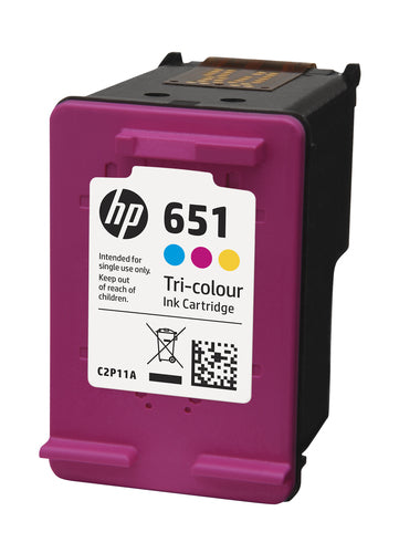 HP 651 Tri Colour Ink Cartridge - Ia 55