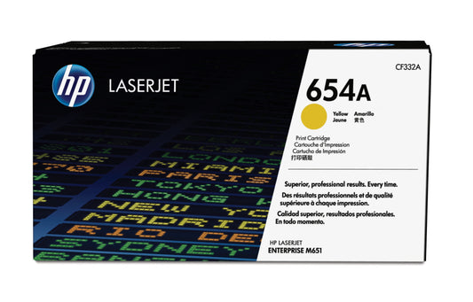 HP 654A Yellow Toner Cartridge