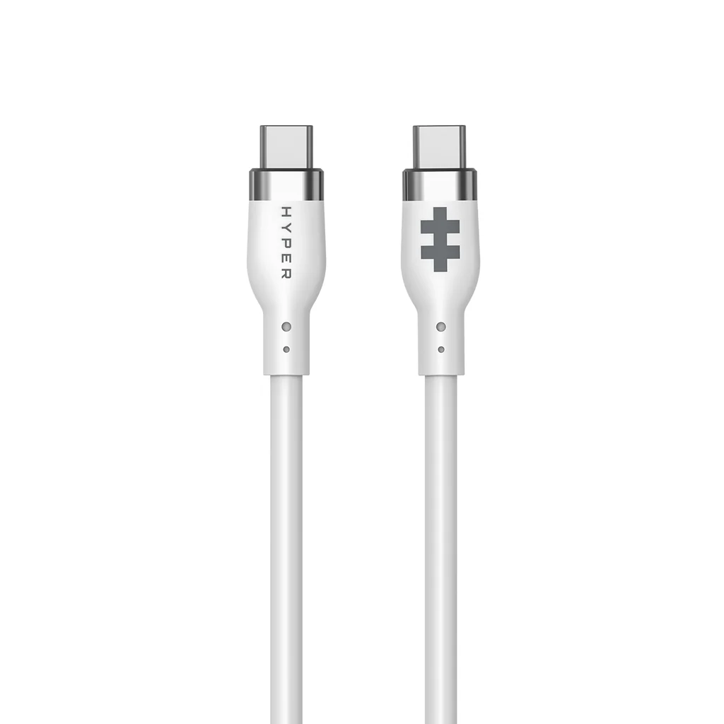 Targus HyperJuice 1m Silicone  USB-C to USB-C 240W Charging Cable - White.